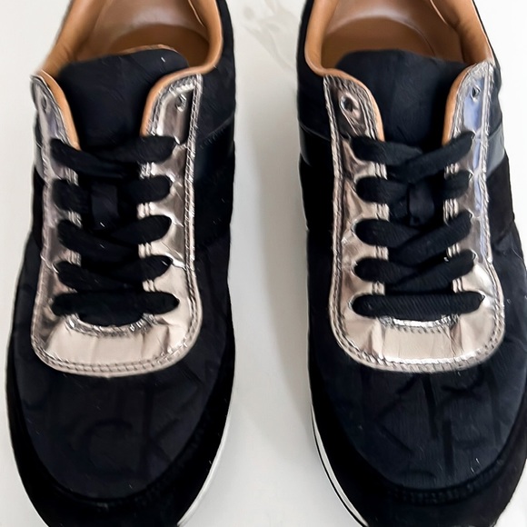Calvin Klein Womens Tea CK Logo Black and Silver Womens Sz 9.5 - Picture 6 of 16
